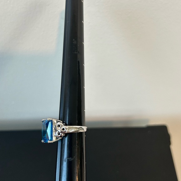 Cute Blue ring 14 k gold plated - Picture 4 of 6